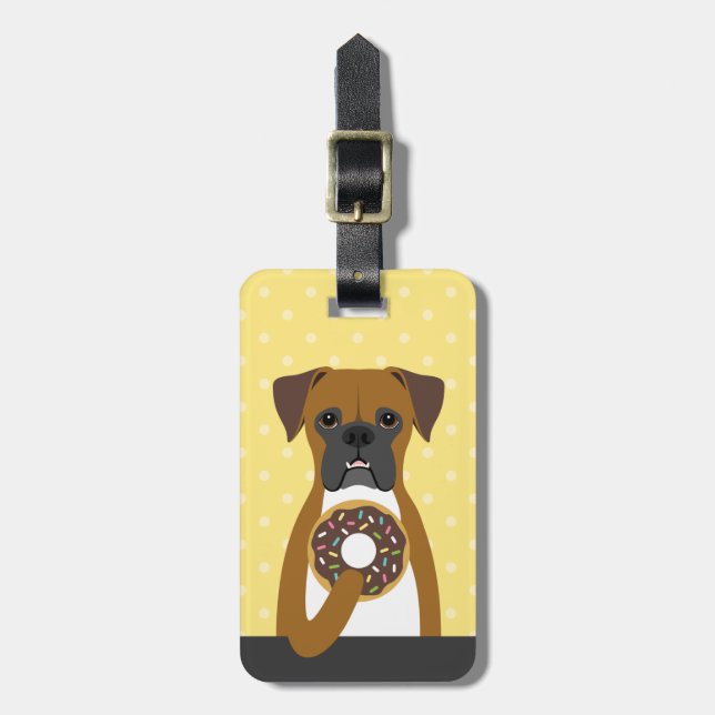 Boxer Dog Gepäckanhänger (Vorderseite vertikal)