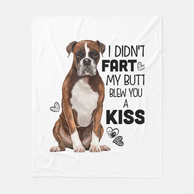 Boxer Dog Geschenke Fleecedecke (Vorderseite)