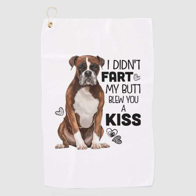 Boxer Dog Geschenke Golfhandtuch (Vorderseite)