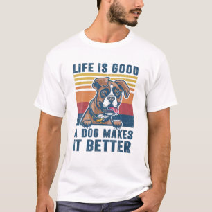 Boxer Dog gibt Funny Boxer Dog Vater Mama Männer F T-Shirt