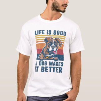Boxer Dog gibt Funny Boxer Dog Vater Mama Männer F T-Shirt