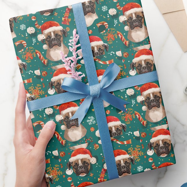 Boxer dog gift wrap geschenkpapier (Von Creator hochgeladen)
