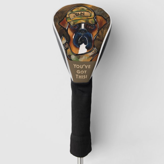 Boxer Dog Golf Headcover (Vorderseite)