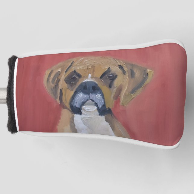 Boxer Dog Golf Headcover (Vorderseite)