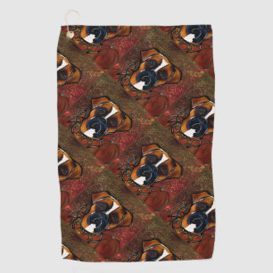 Boxer Dog Golfhandtuch