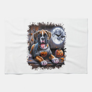 Boxer Dog Halloween Geschirrtuch