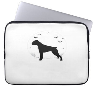 Boxer Dog - Halloween Moon Silhouette Classic T-Sh Laptopschutzhülle