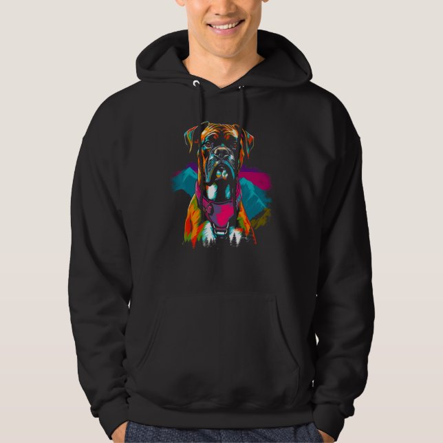 Boxer Dog Hiking Hoodie (Vorderseite)