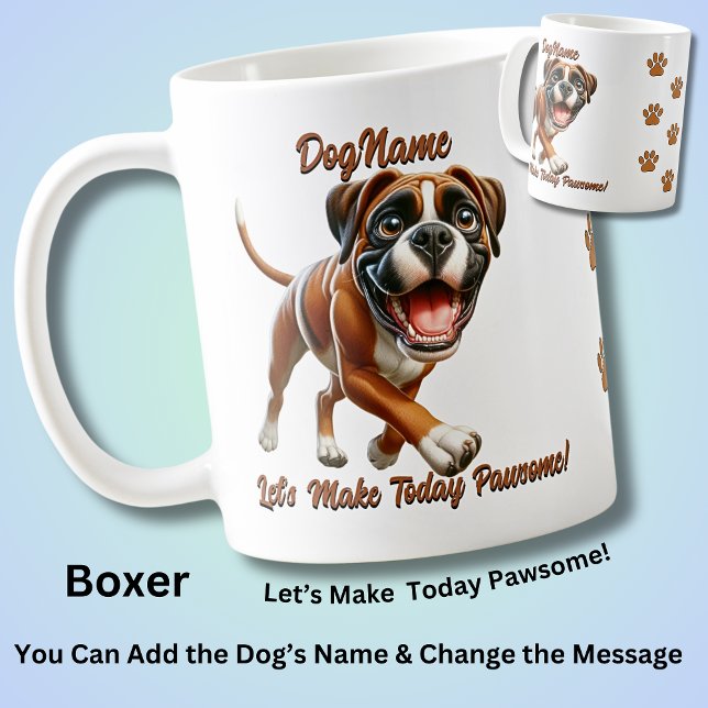Boxer - Dog hinzufügen, Text ändern Kaffeetasse (Von Creator hochgeladen)