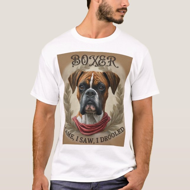 Boxer Dog - Ich kam, sah, ertrunken T-Shirt (Vorderseite)