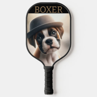 Boxer Dog in Style Pickleball Schläger