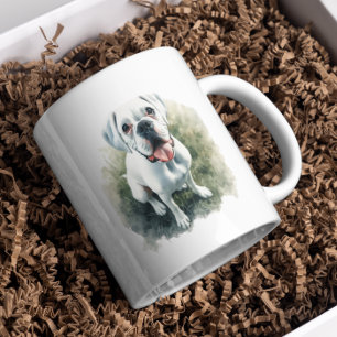 Boxer Dog in Wasserfarbe Kaffeetasse