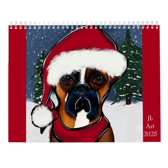Boxer Dog Kalender (Rückseite)
