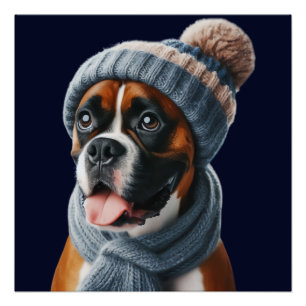 Boxer Dog Kalte Nasen, warme Kuddel Poster