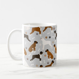 Boxer Dog Knochen und Paws Kaffeetasse