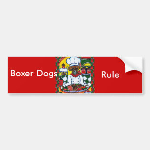 Boxer Dog Koch Autoaufkleber