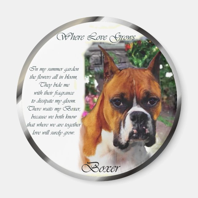 Boxer Dog Kunstgeschenke Magnet (Vorne)
