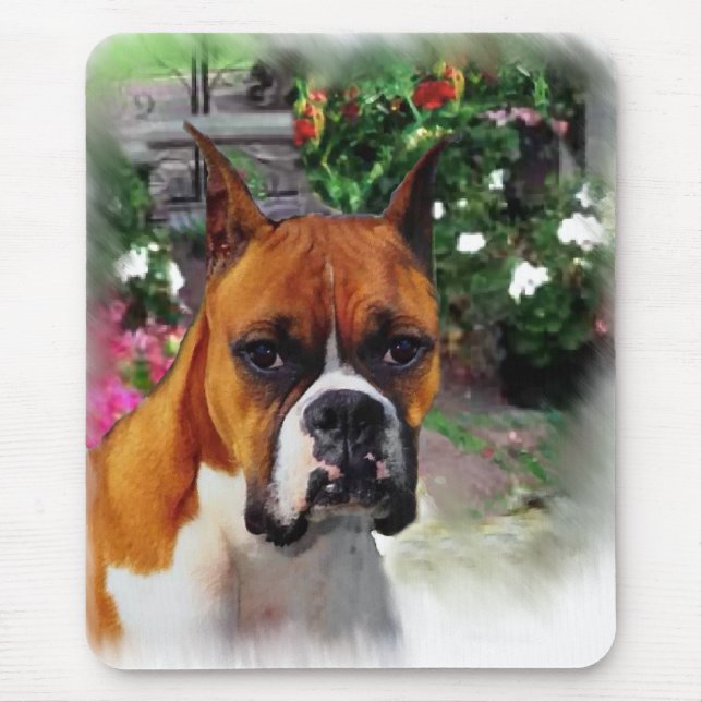 Boxer Dog Kunstgeschenke Mousepad (Vorne)