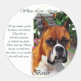 Boxer Dog Kunstgeschenke Runder Aufkleber