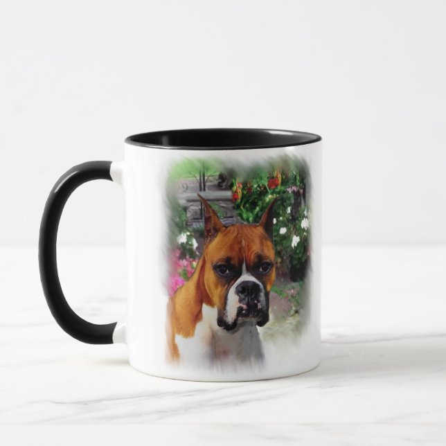 Boxer Dog Kunstgeschenke Tasse (Links)