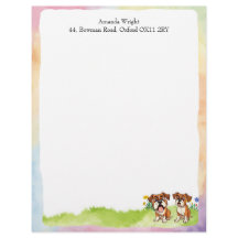 Boxer Dog Letterhead mit charakteristischen Boxern
