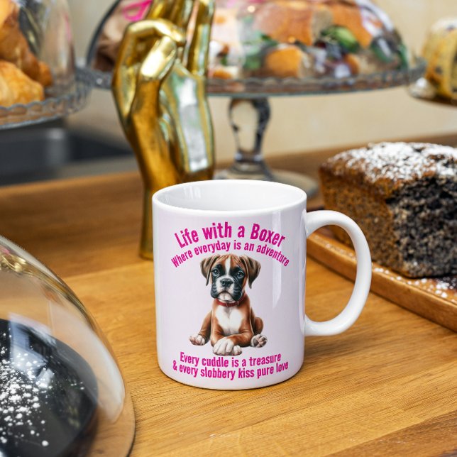 Boxer Dog Life Full of Adventures Kaffeetasse (Von Creator hochgeladen)