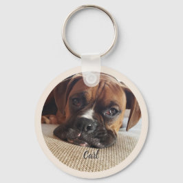 Boxer Dog Lover Custom Foto Schlüsselanhänger Keep