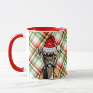 Boxer Dog Lover Holiday Kariert Weihnachten Tasse