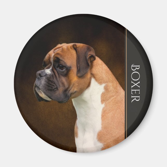 Boxer Dog Magnet (Vorne)