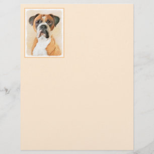 Boxer Dog Malerei unzugeschnittene ursprüngliche T