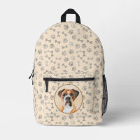Boxer Dog Malerei unzugeschnittene ursprüngliche T