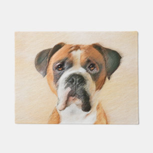 Boxer Dog Malerei unzugeschnittene ursprüngliche T Fußmatte