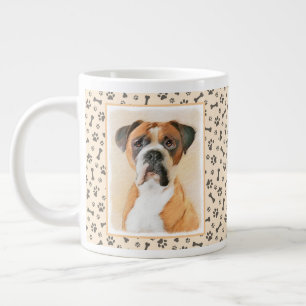 Boxer Dog Malerei unzugeschnittene ursprüngliche T Jumbo-Tasse