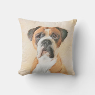 Boxer Dog Malerei unzugeschnittene ursprüngliche T Kissen