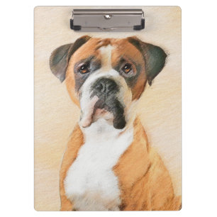 Boxer Dog Malerei unzugeschnittene ursprüngliche T Klemmbrett