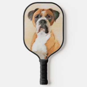 Boxer Dog Malerei unzugeschnittene ursprüngliche T Pickleball Schläger