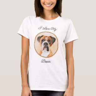 Boxer Dog Malerei unzugeschnittene ursprüngliche T T-Shirt