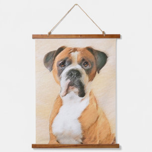 Boxer Dog Malerei unzugeschnittene ursprüngliche T Wandteppich Mit Holzrahmen