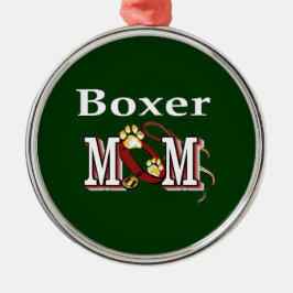 Boxer Dog MAMA Silbernes Ornament