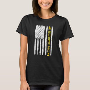 Boxer Dog Mama Vintag Patriotisch mit amerikanisch T-Shirt