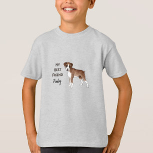 Boxer Dog Mein bester Freund, benutzerdefinierter  T-Shirt