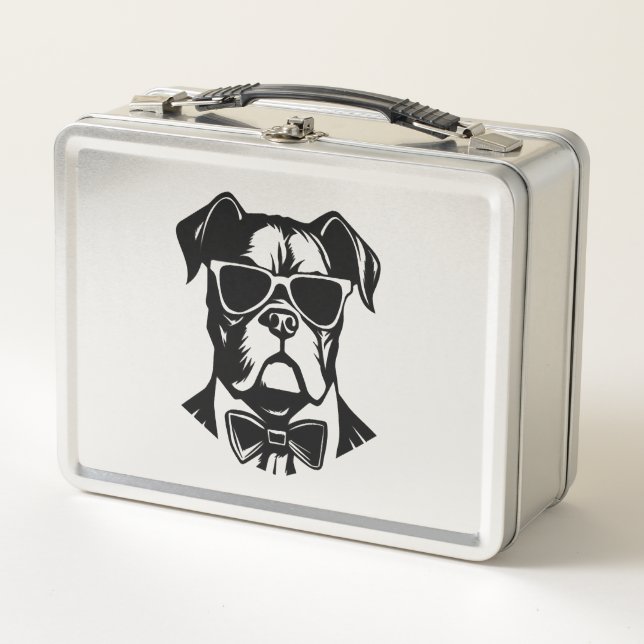 Boxer Dog Metall Brotdose (Vorderseite)
