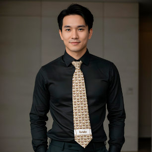 Boxer Dog Monogramm Krawatte