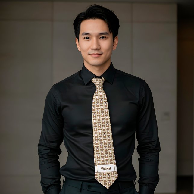 Boxer Dog Monogramm Krawatte (Von Creator hochgeladen)