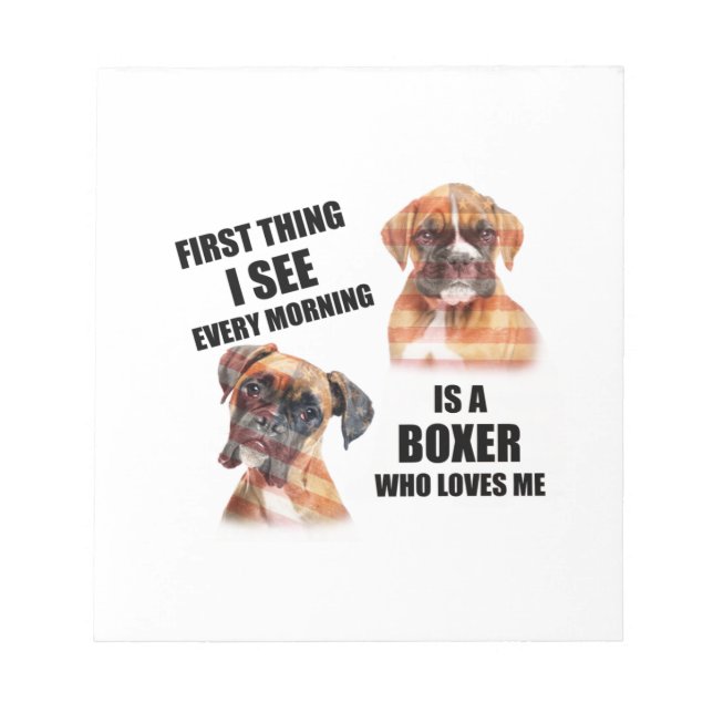 Boxer Dog Notizblock (Vorderseite)