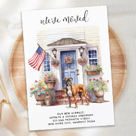 Boxer Dog Patriotische Personalisierte Heimtiere Ankündigung