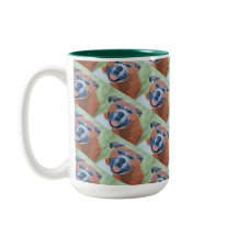 boxer dog pattern mug