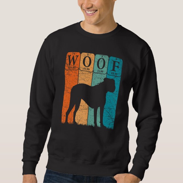 Boxer Dog Periodic Table Elements Dog Lover Woof P Sweatshirt (Vorderseite)