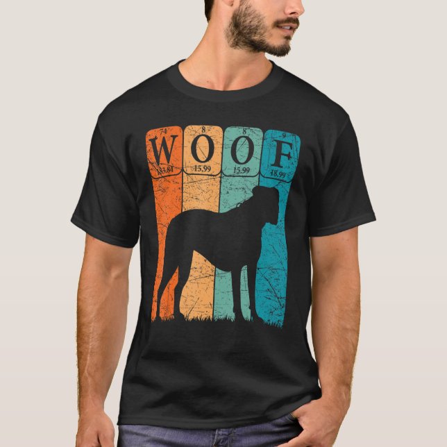 Boxer Dog Periodic Table Elements Dog Lover Woof T-Shirt (Vorderseite)