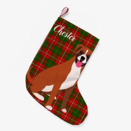 Boxer Dog Personalisiert Kleiner Weihnachtsstrumpf
